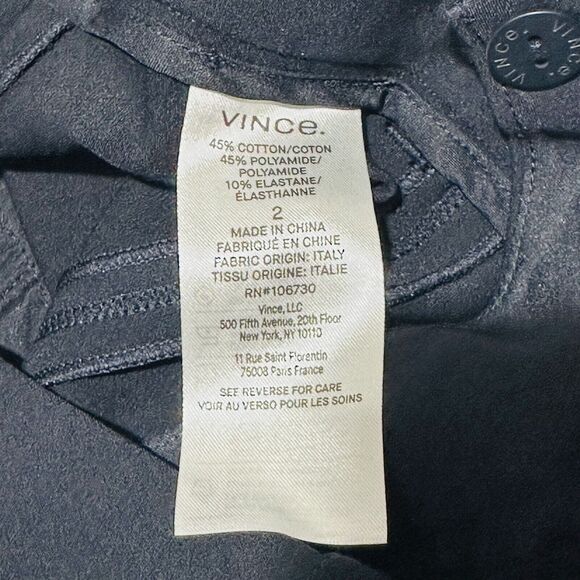 Vince Cigarette Pants Women's 2 Coastal Blue Stretch High-Rise Cropped NWT $325 - Picture 10 of 14